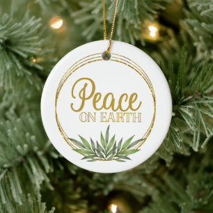 Adorno De Cerámica Navidades botánicos de Peace on Earth