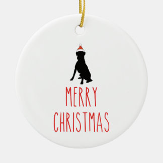 Adorno De Cerámica Navidades Boxer Dog Ornament
