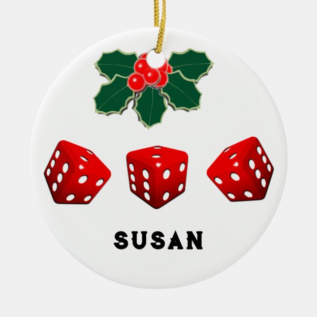 Adorno De Cerámica Navidades bunco (Frente)