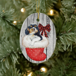 Adorno De Cerámica Navidades cachorran a España repitiendo la madera