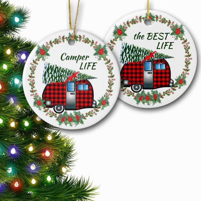 Adorno De Cerámica Navidades Camper Life Best Life Retro (Subido por el creador)