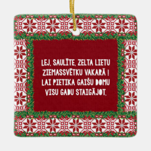 Adorno De Cerámica Navidades Canción Folk III Latviesu Tautasdziesma