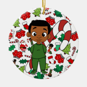 Adorno De Cerámica Navidades Candy Boy 2