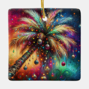 Adorno De Cerámica Navidades caprichosos Palm Tree Tropical Beach Viv