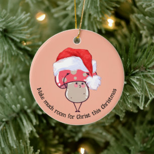 Adorno De Cerámica Navidades caprichosos Santa Mushroom