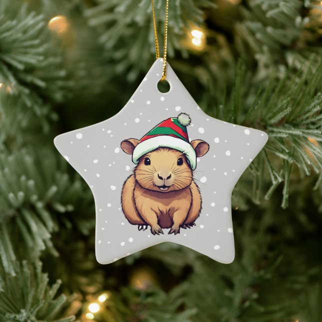 Adorno De Cerámica Navidades Capybara (Árbol)