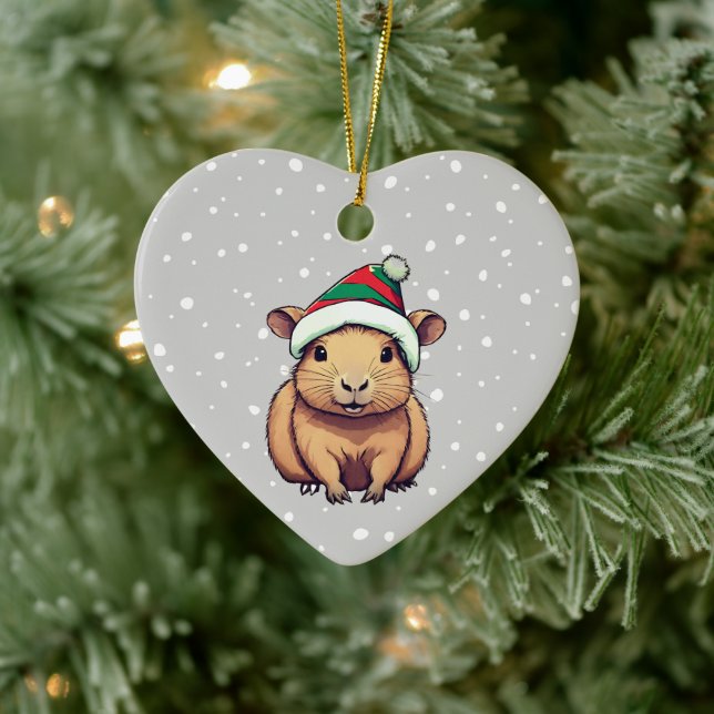 Adorno De Cerámica Navidades Capybara (Árbol)