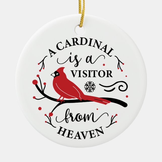 Adorno De Cerámica Navidades Cardenal 7 Personalizado (Frente)