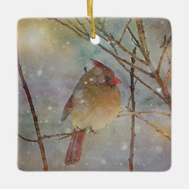 Adorno De Cerámica Navidades Cardinal