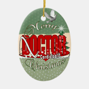 ADORNO DE CERÁMICA NAVIDADES CARDIOLOGISTA MÉDICA