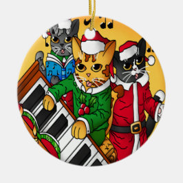 Adorno De Cerámica Navidades Carol Cats