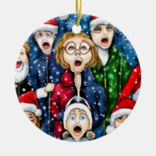 Adorno De Cerámica Navidades Caroling