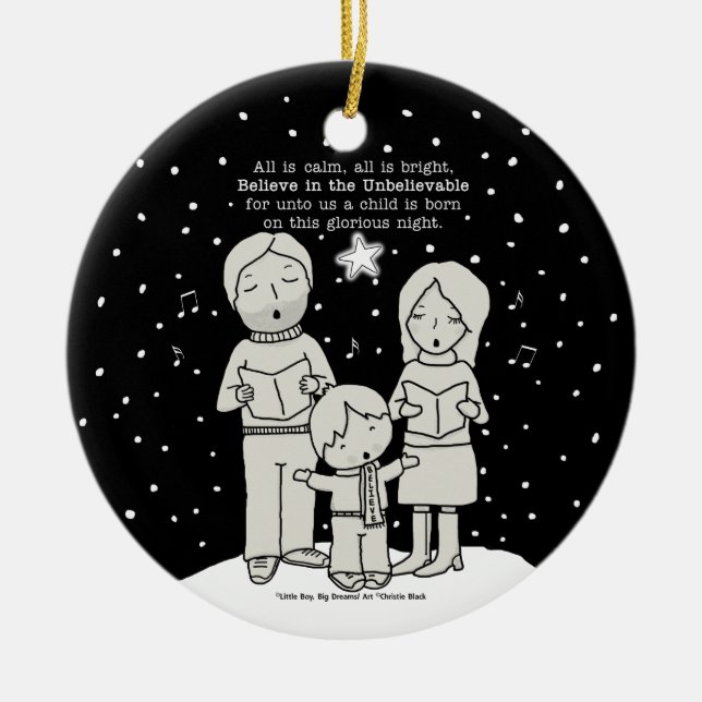 Adorno De Cerámica Navidades Caroling (Frente)