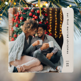 Adorno De Cerámica Navidades casados dos foto simple