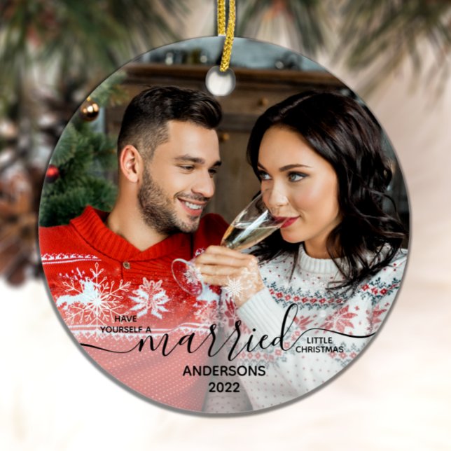 Adorno De Cerámica Navidades casados Nuestro primer Personalizado 2 F (Subido por el creador)