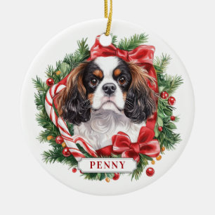 Adorno De Cerámica Navidades Cavalier King Charles Dog Ornament