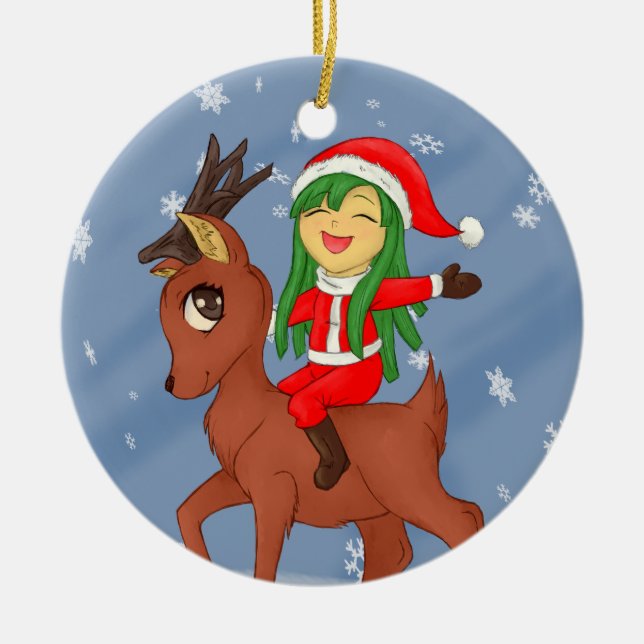 Adorno De Cerámica Navidades Cheer (Frente)