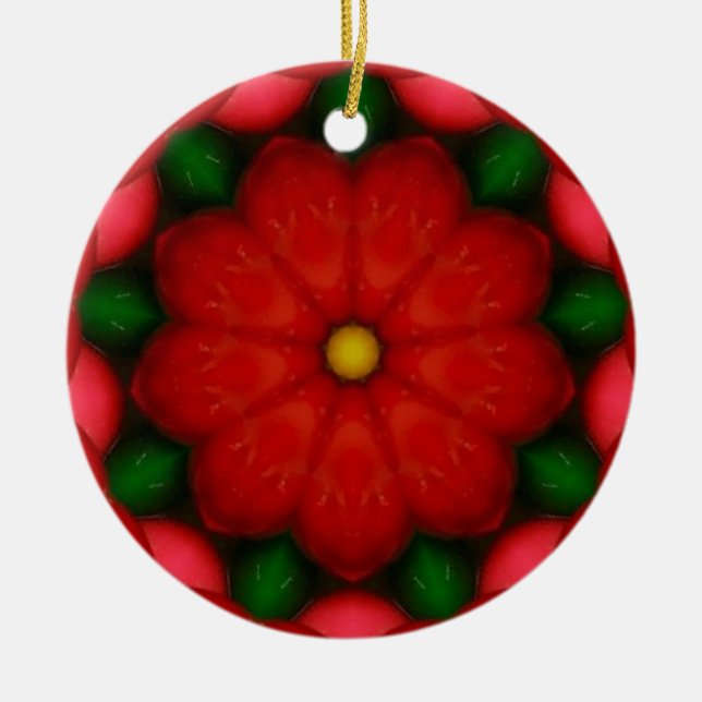 Adorno De Cerámica Navidades Cheer Fractal (Frente)