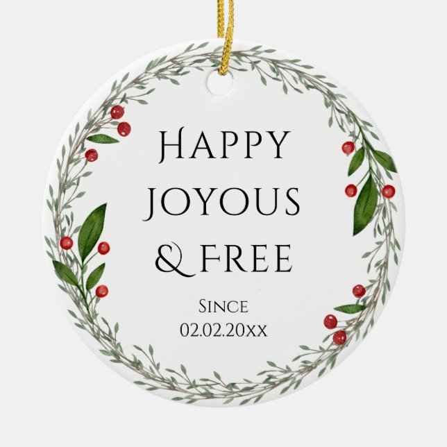 Adorno De Cerámica Navidades clásicos de la fecha de la Sobriedad per (Frente)