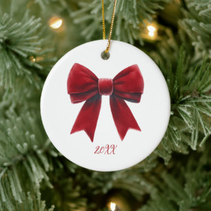 Adorno De Cerámica Navidades Clásicos de Velvet Bow