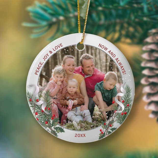 Adorno De Cerámica Navidades clásicos planean fotografía de la famili (Subido por el creador)