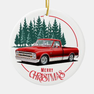Adorno De Cerámica Navidades clásicos Red C10