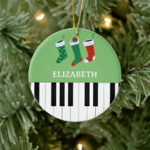 Navidades clave de piano engancha verde