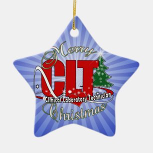 Adorno De Cerámica NAVIDADES CLT Técnico de Laboratorio Clínico