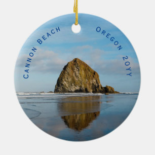 Adorno De Cerámica Navidades con fecha de Cannon Beach