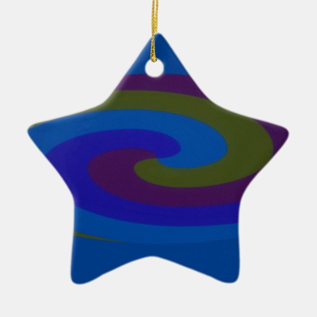 Adorno De Cerámica Navidades con forma de estrella personalizada (Frente)