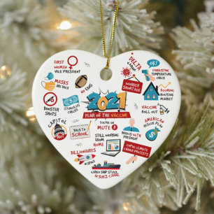 Adorno De Cerámica Navidades conmemorativos Vacuna pandémica 2021