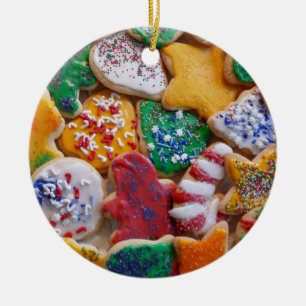 Adorno De Cerámica Navidades Cookies En Coloridas Vacaciones