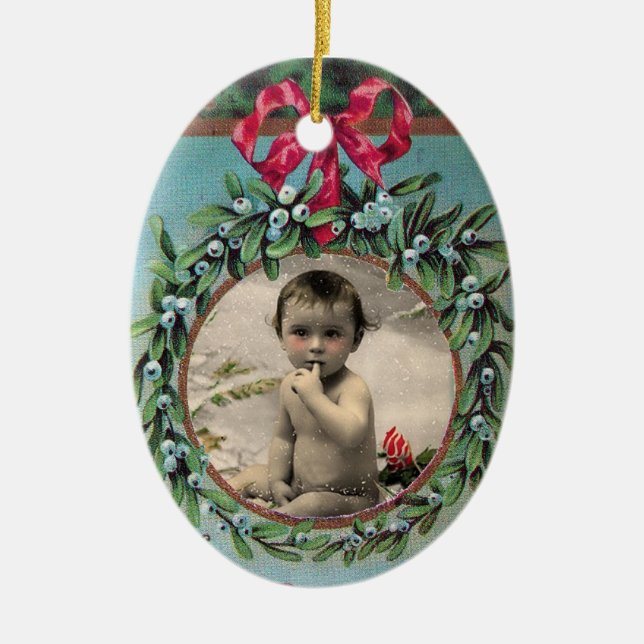 ADORNO DE CERÁMICA NAVIDADES CORONA ALMACENAMIENTO DE INFORMACIÓN, PL (Frente)