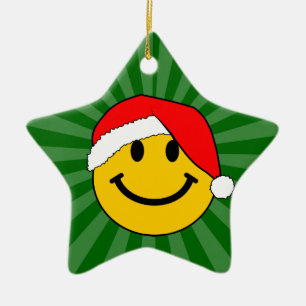 Adorno De Cerámica Navidades cortos Santa Face