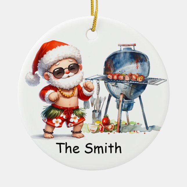 Adorno De Cerámica Navidades costeros de Santa María (Frente)