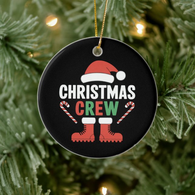 Adorno De Cerámica Navidades Crew Xmas Árbol Familia de coincidencias (Árbol)