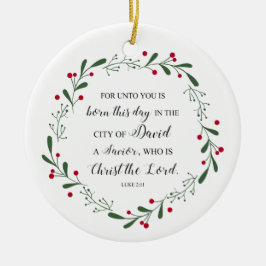 Adorno De Cerámica Navidades cristianos Biblia Verse Jesús Salvador L