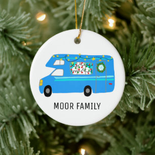 Adorno De Cerámica Navidades Cuidados Camper RV PERSONALIZADO de vaca