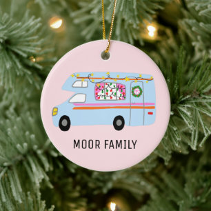 Adorno De Cerámica Navidades Cuidados Camper RV PERSONALIZADO de vaca