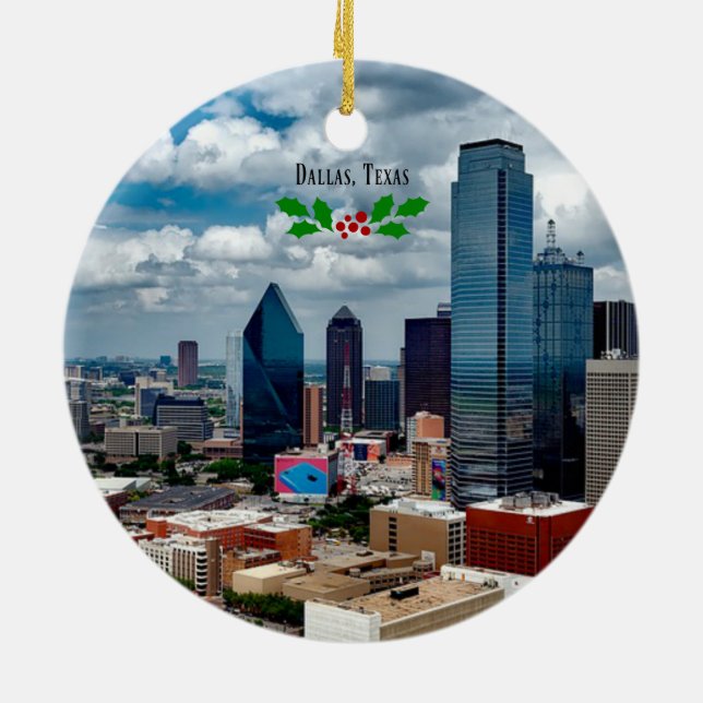 Adorno De Cerámica Navidades, Dallas, Texas (Atrás)