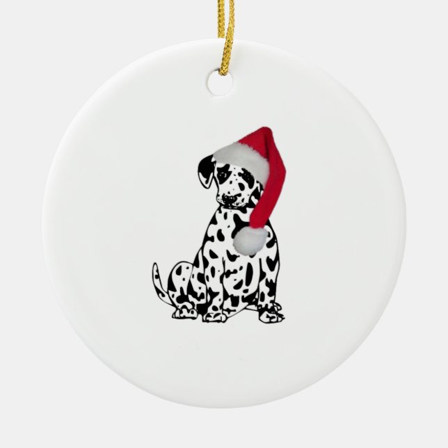 Adorno De Cerámica Navidades Dalmatian (Frente)