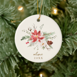 Adorno De Cerámica Navidades de abuelos dan foto de época