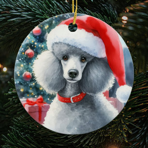 Adorno De Cerámica Navidades de acuarela de cangrejo estándar de plat