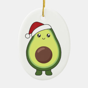 Adorno De Cerámica Navidades de aguacate iluminan divertida ranura pa