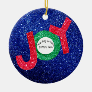 Adorno De Cerámica Navidades de Alegría por personalizable para bebés