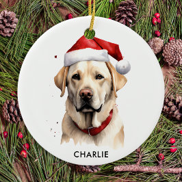 Adorno De Cerámica Navidades de amantes de los perros personalizados