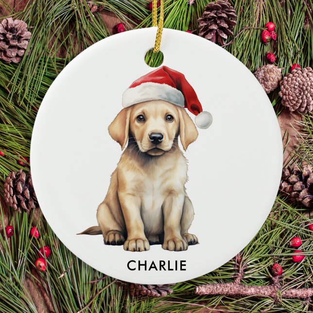 Adorno De Cerámica Navidades de amantes de los perros personalizados  (Subido por el creador)