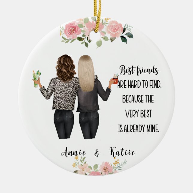 Adorno De Cerámica Navidades de amistad personalizados (Frente)