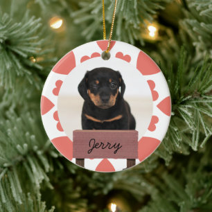 Adorno De Cerámica navidades de amor simples Personalizado de vacacio