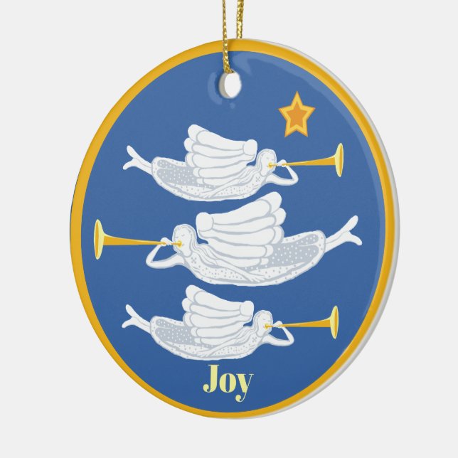 Adorno De Cerámica Navidades de Ángeles y Jesús (Izquierda)